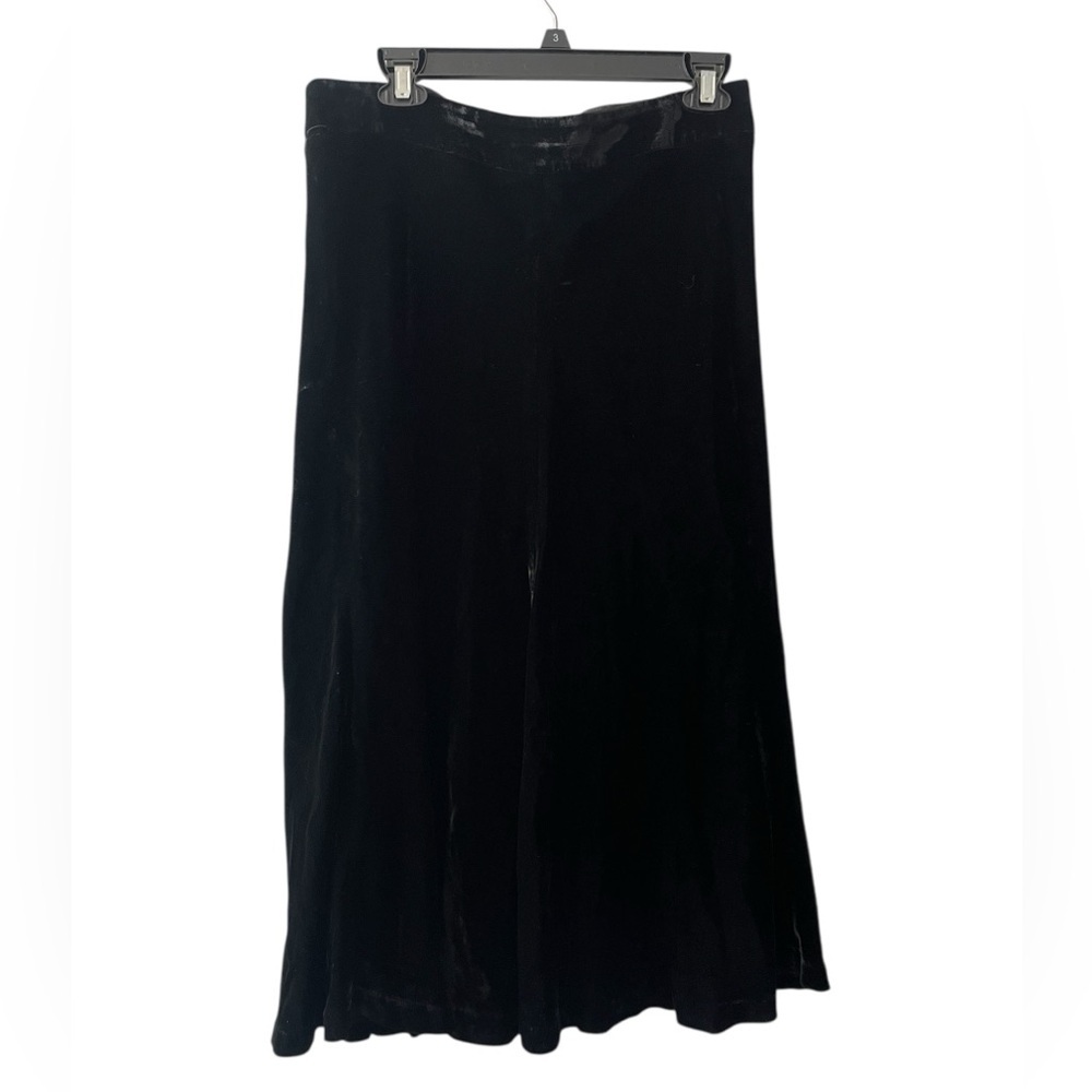J.Jill Black Velvet Maxi Skirt Petite 10 | Soft A-Line Holiday Party Classic