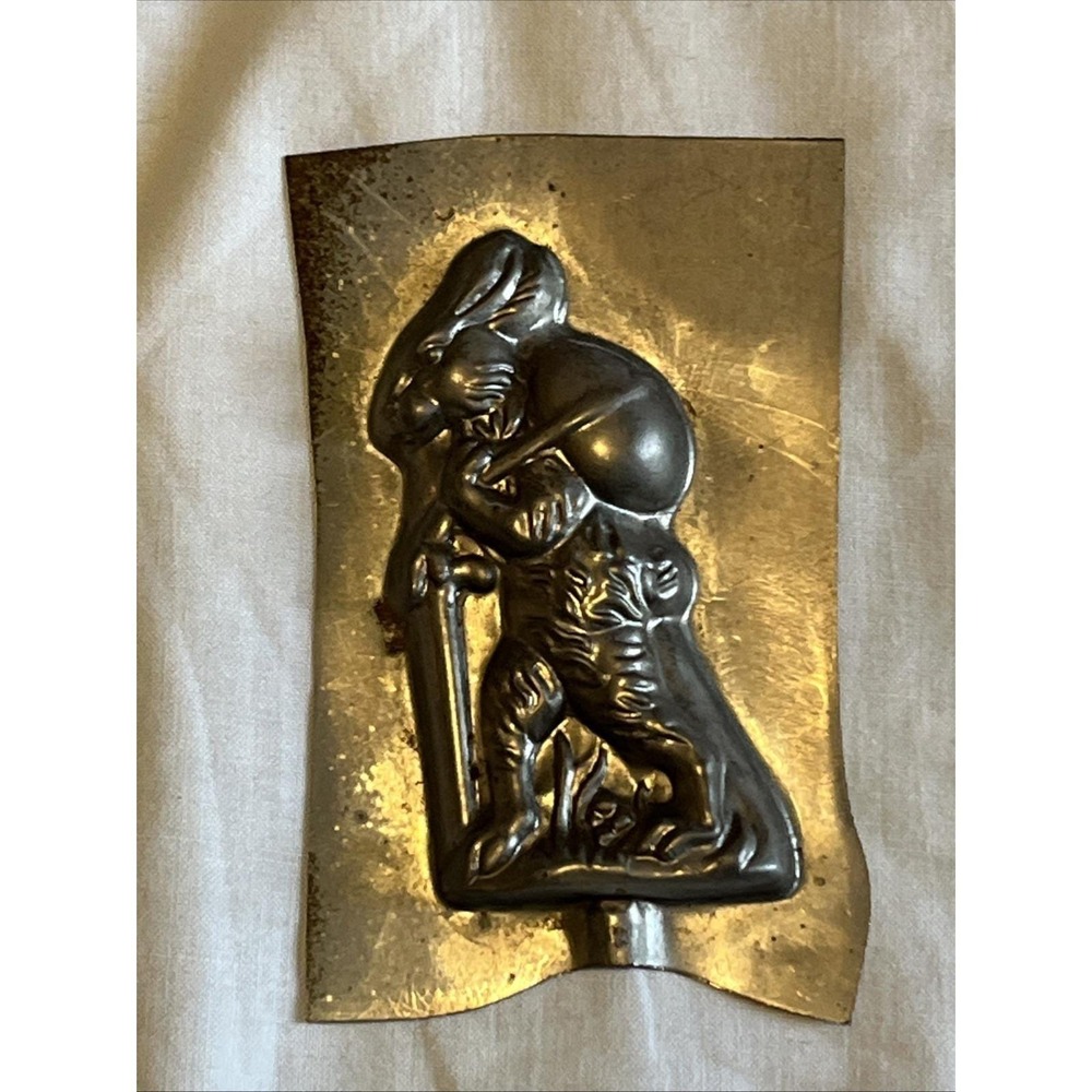 Vintage Candy Sucker Mold ~ Walking With Stick-Easter Bunny Rabbit