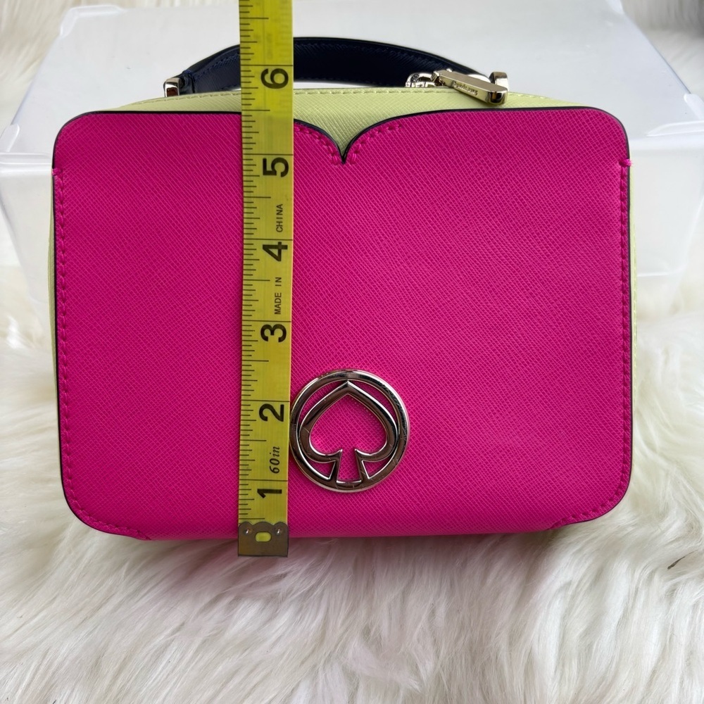 Kate Spade Vanity Mini Top Handle Bag Pink and Black - Picture 9 of 10