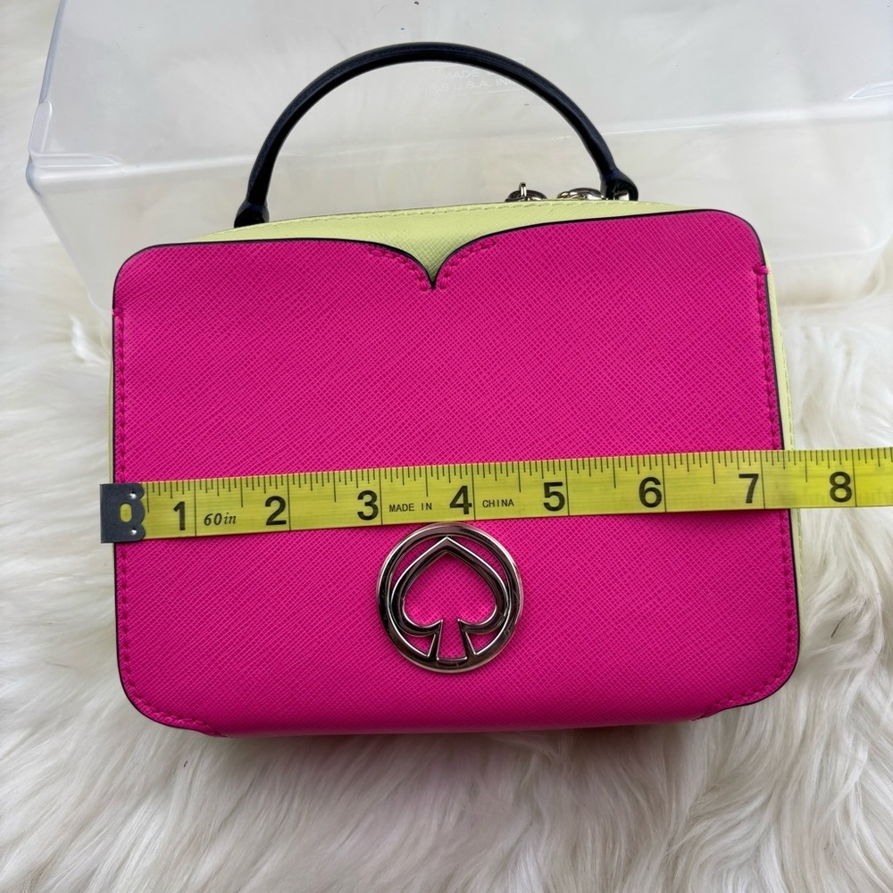 Kate Spade Vanity Mini Top Handle Bag Pink and Black - Picture 10 of 10