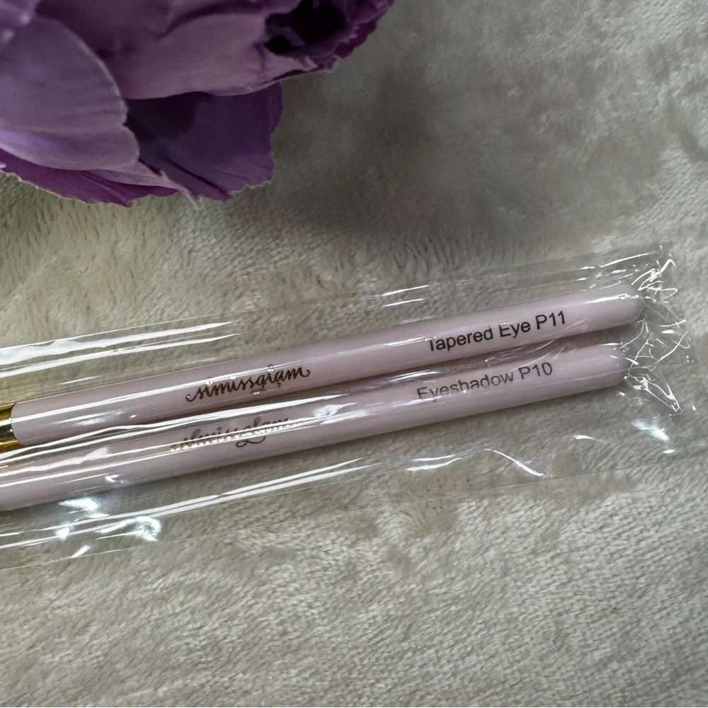 NEW SLMISSGLAM Pink Eye Brush Duo - Picture 6 of 6