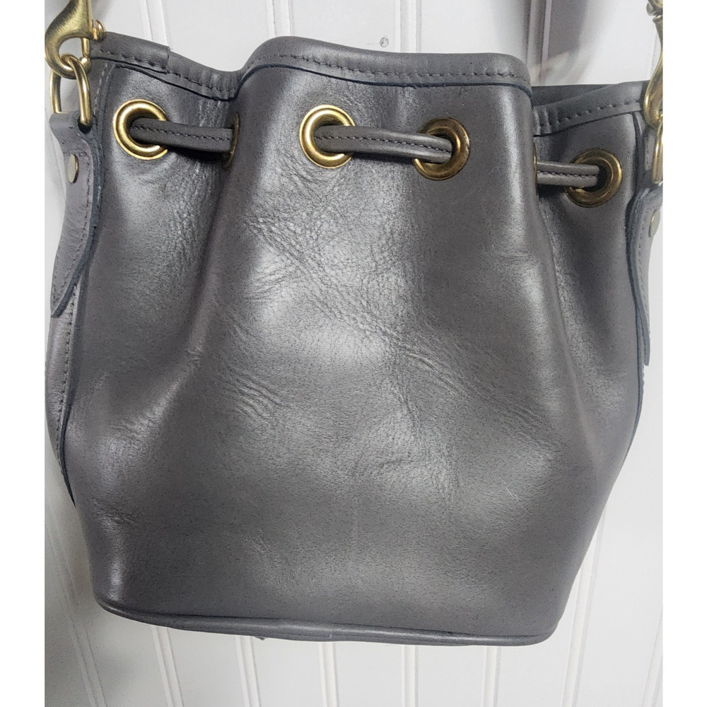 Gray Leather Tote Bag - Picture 3 of 5