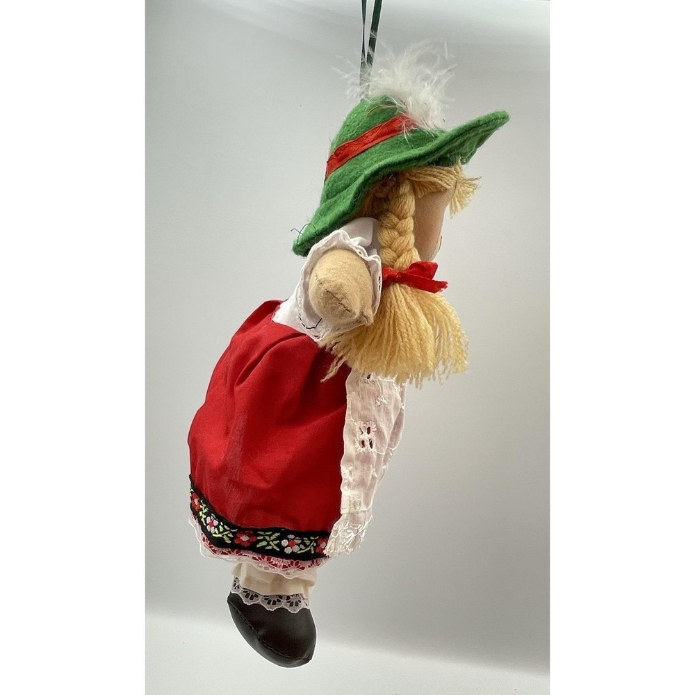 Vintage 1990s German Folk Dolls Set Boy Girl Oberasbach Bavaria Hanging - Picture 13 of 16