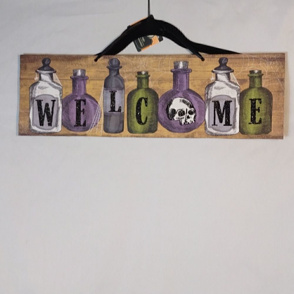 Halloween "Poison Bottle" Welcome Sign