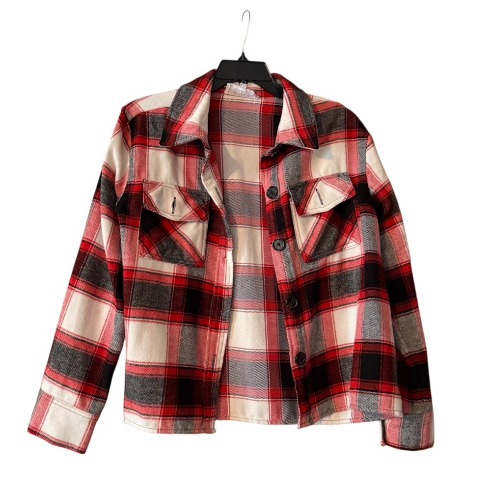 BB Dakota by Steve Madden Red Plaid Jacket‎