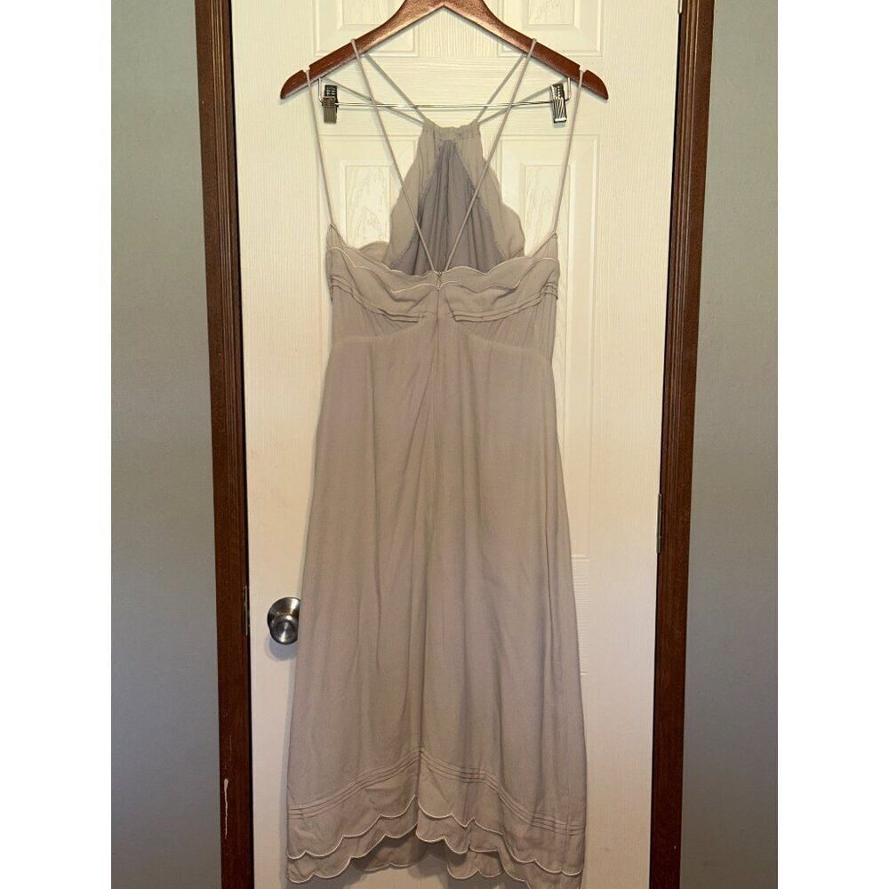 NWT Elliatt Halter Scallop‎ Midi Gray Elation Dress Size Large - Picture 3 of 16