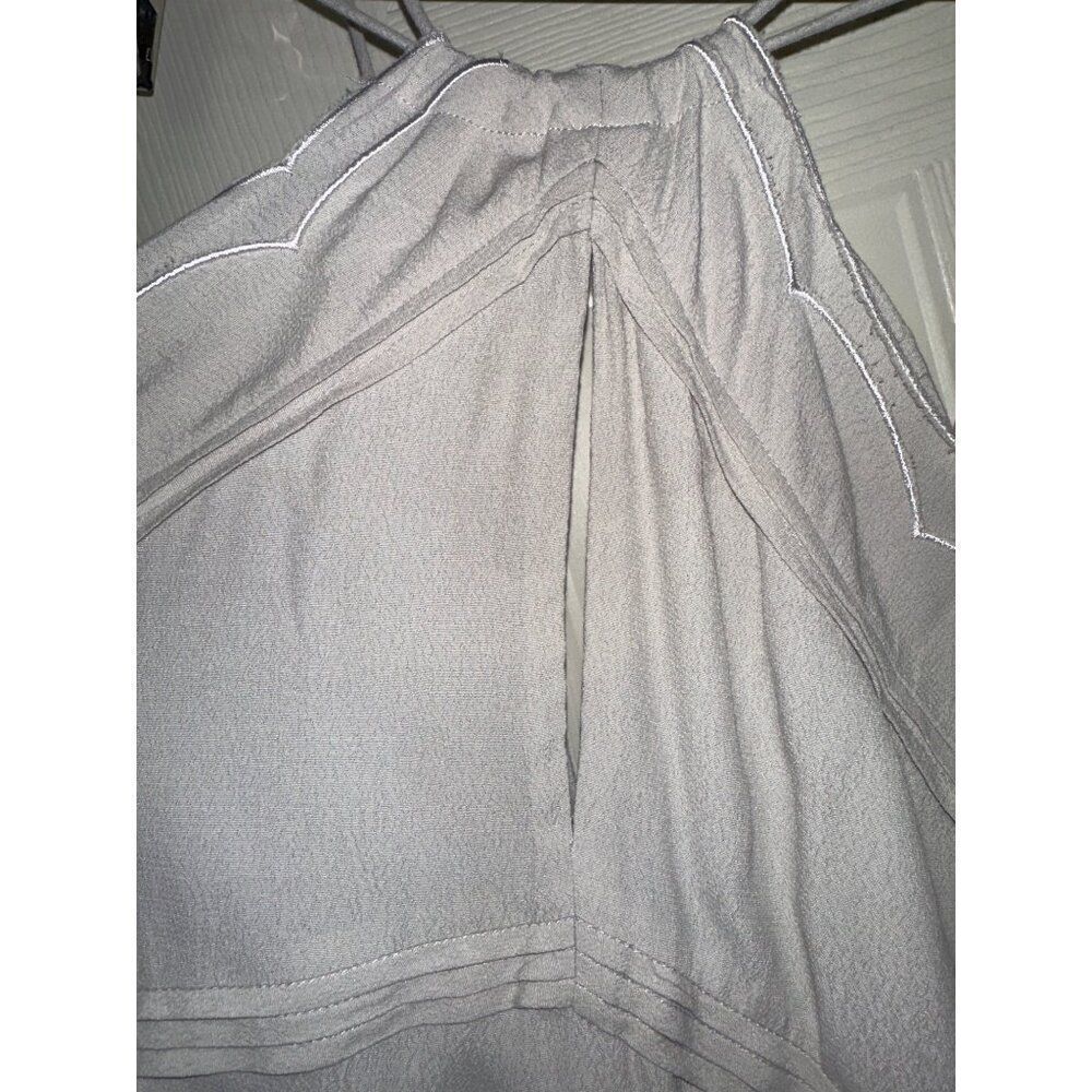 NWT Elliatt Halter Scallop‎ Midi Gray Elation Dress Size Large - Picture 6 of 16
