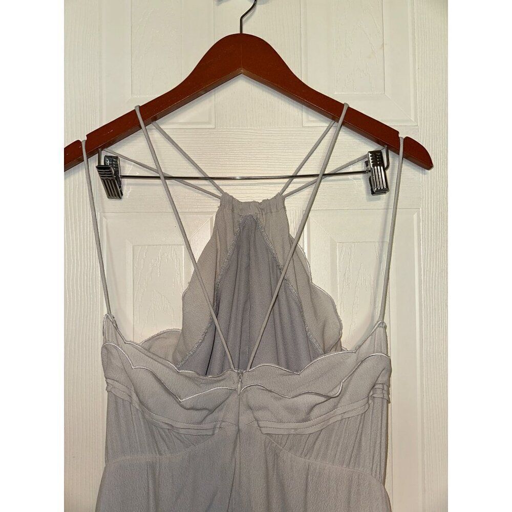 NWT Elliatt Halter Scallop‎ Midi Gray Elation Dress Size Large - Picture 8 of 16