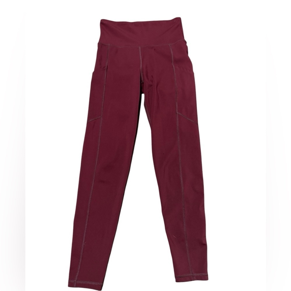 American Eagle The Everything Pocket Leggings Size Small Wine Burgundy - Picture 9 of 9