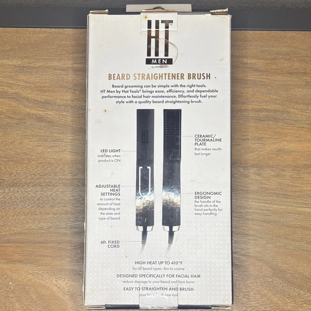 HT Men Beard Straightener Brush — Black - Picture 2 of 3