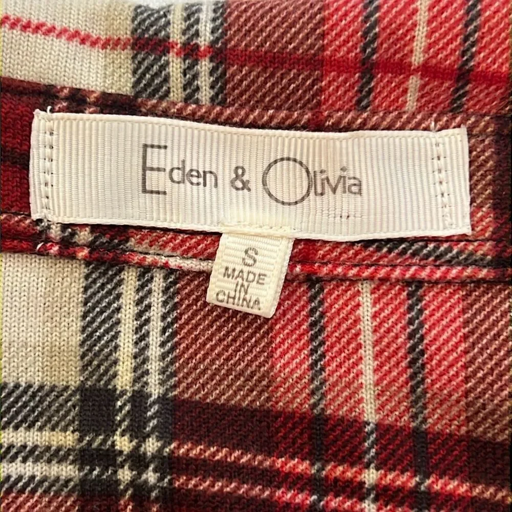 Plaid Eden & Olivia Long Sleeve Shirt - Size Small - Picture 4 of 6