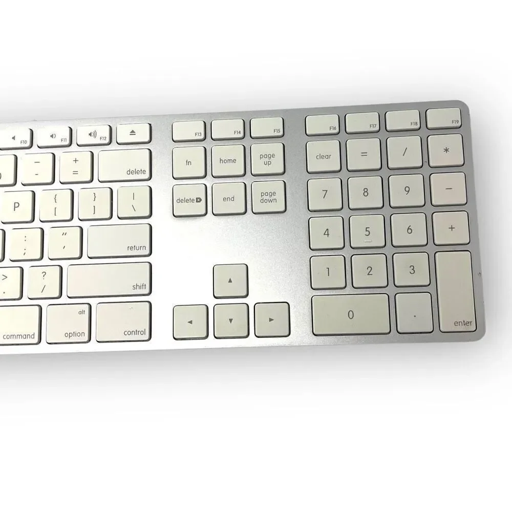 Apple A1243 USB Wired Aluminum Keyboard + Numeric Keypad Slim Used Good - Picture 3 of 8