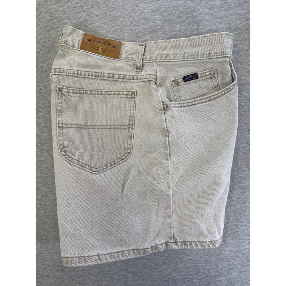 Vintage Riders by Lee Tan Denim Shorts High Waisted Mom Khaki Size 14 Med USA