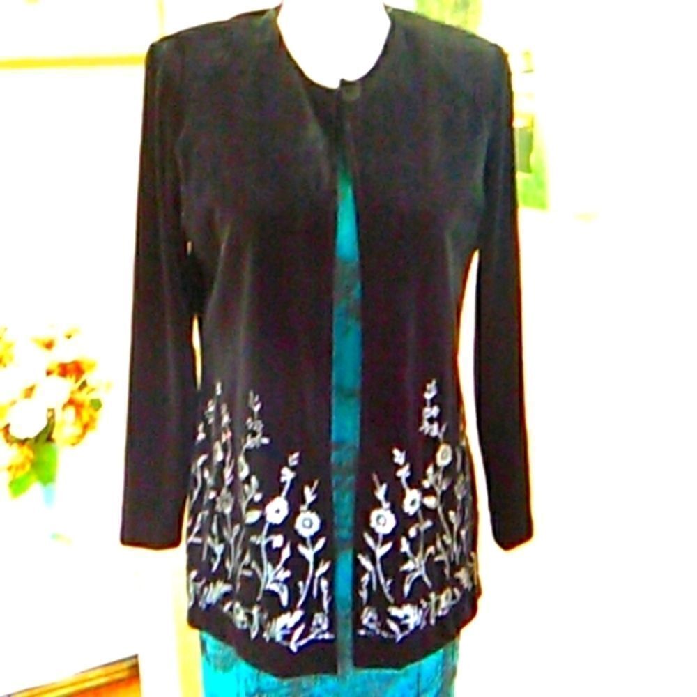 Vintage Ronni Nicole Velvet Embellished Jacket