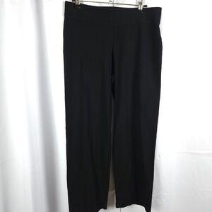Eileen Fisher Black Pull-On Stretch Pants USA Made Women's Petite M 30x27.5