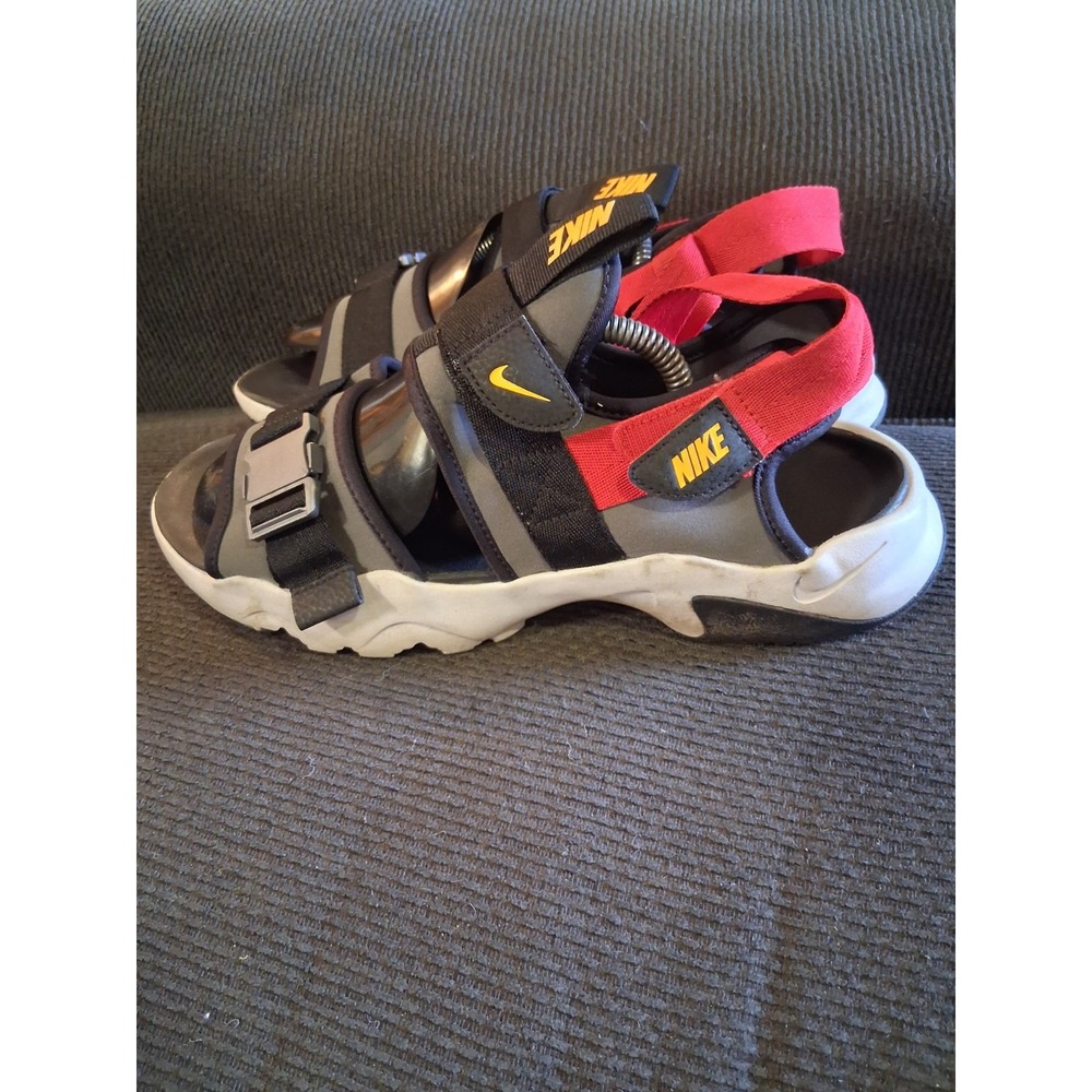 Nike Canyon Sandals Red/Black/White CW9704-300 Men's Size 12‎