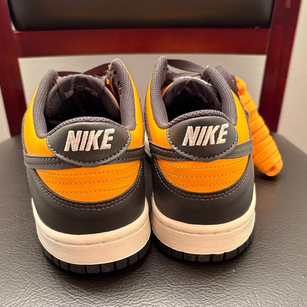 New Nike Dunk Low Black and Orange Sneakers Youth 6 1/2 or Women’s Size 8 - Picture 5 of 6