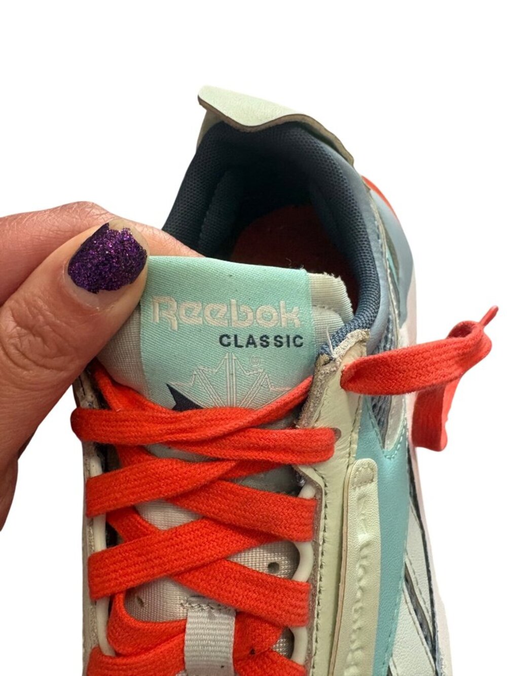 Reebok Classic Legacy Retro Running Shoes Blue Mint Orange Y2K Sneakers Womens8 - Picture 2 of 16