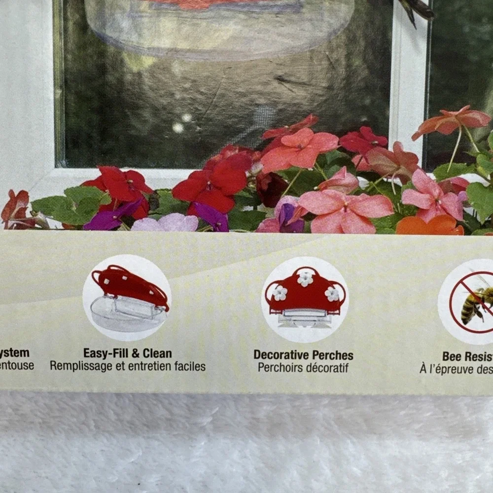 Nature's Way Nectar Series Hummingbird Window Feeder 8oz Red WWTWF1 - Picture 9 of 10