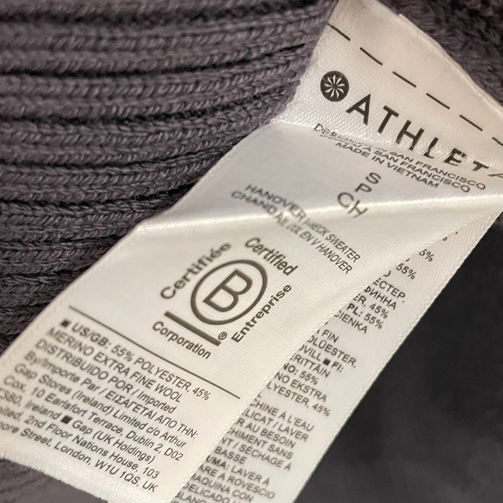 ATHLETA Hanover Refined V-Neck Sweater Dusk Violet Size Small - Picture 6 of 8