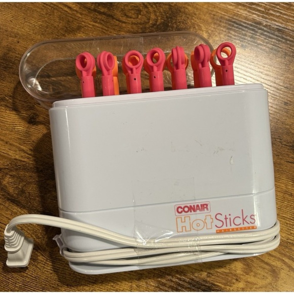 Conair Hot Sticks Traveller 14 Flexible‎ Rollers Model HS18W Complete Set Tested