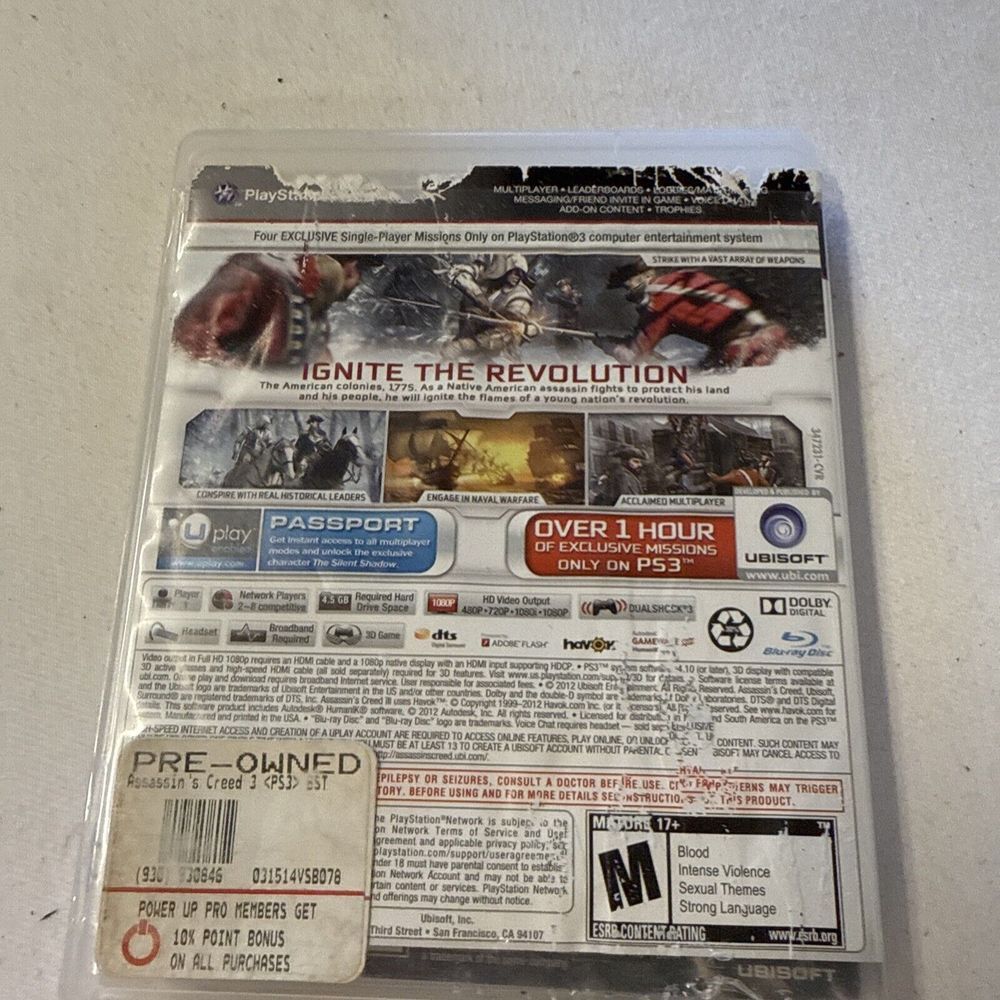 Assassin's Creed 3‎ - Sony PlayStation 3 - Picture 2 of 3