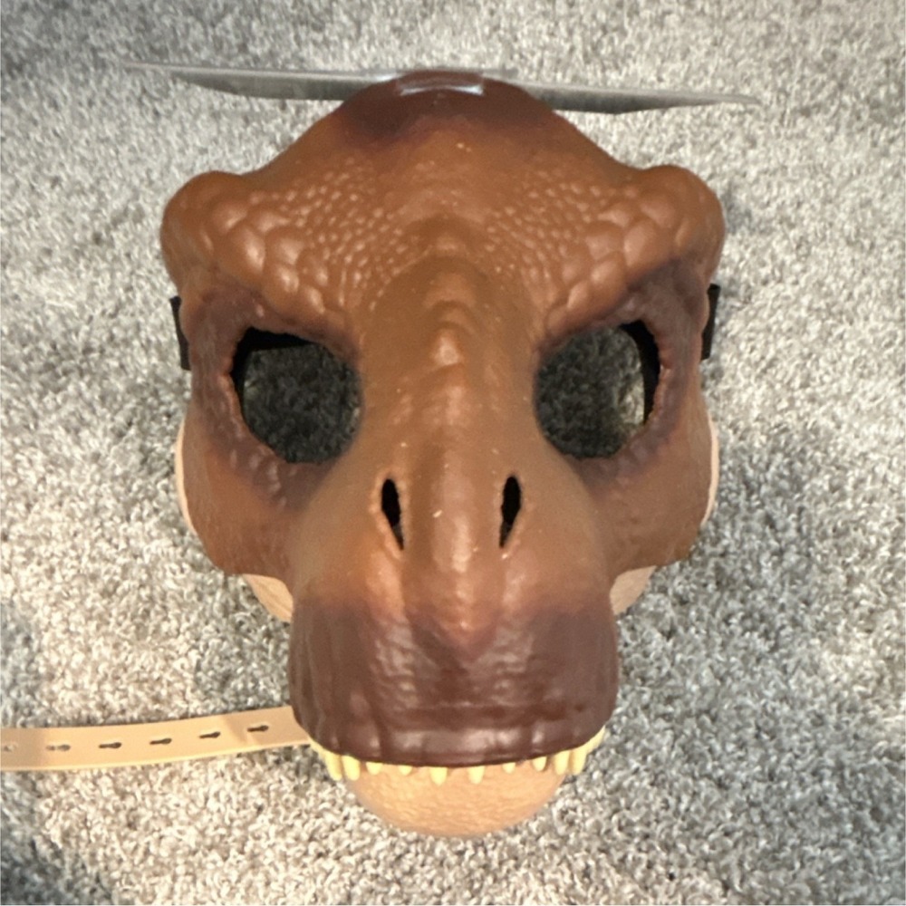 Mattel Jurassic World Tyrannosaurus Rex Brown Dinosaur Adjustable Mask