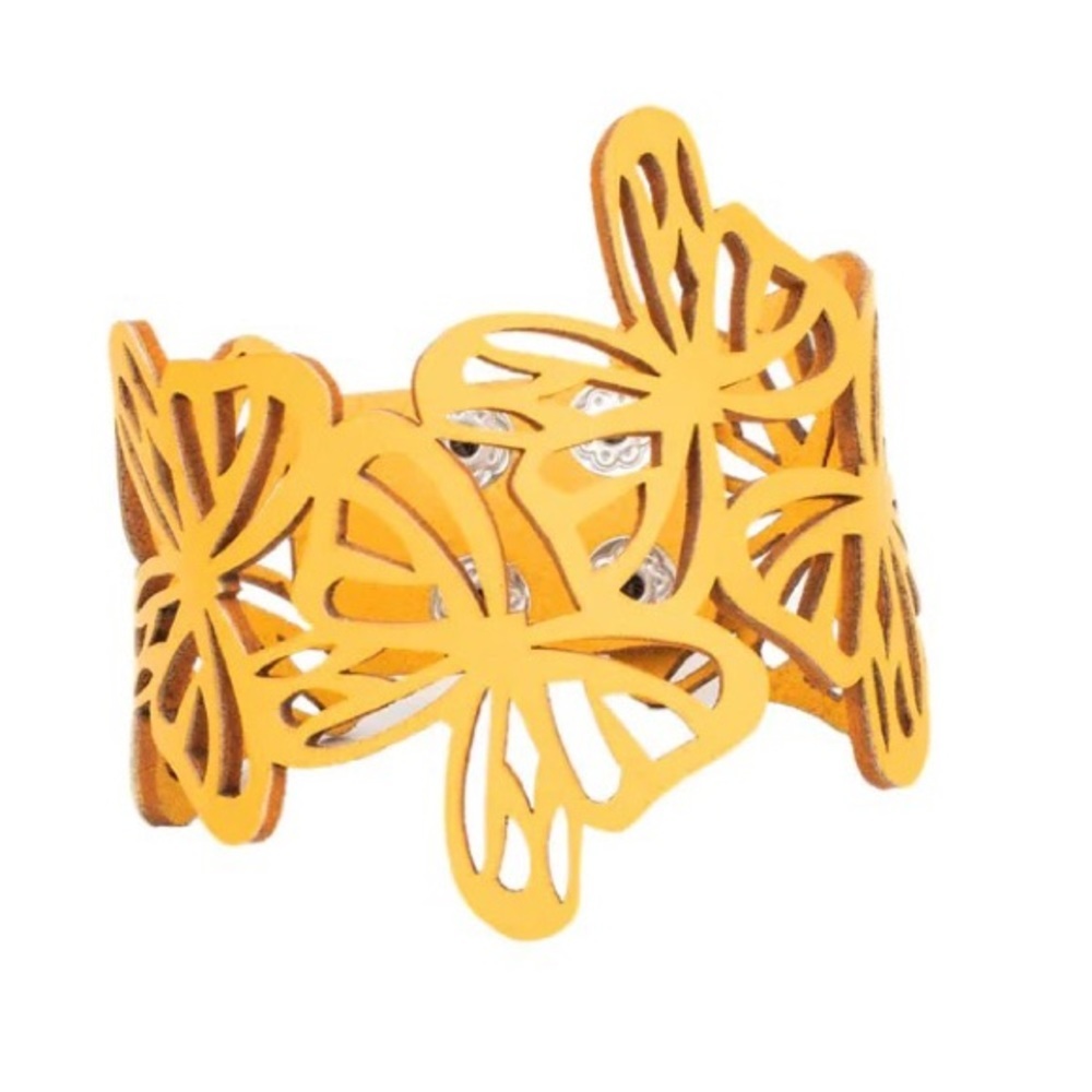 BUTTERFLY Leather Wrap Bracelet - Picture 2 of 2
