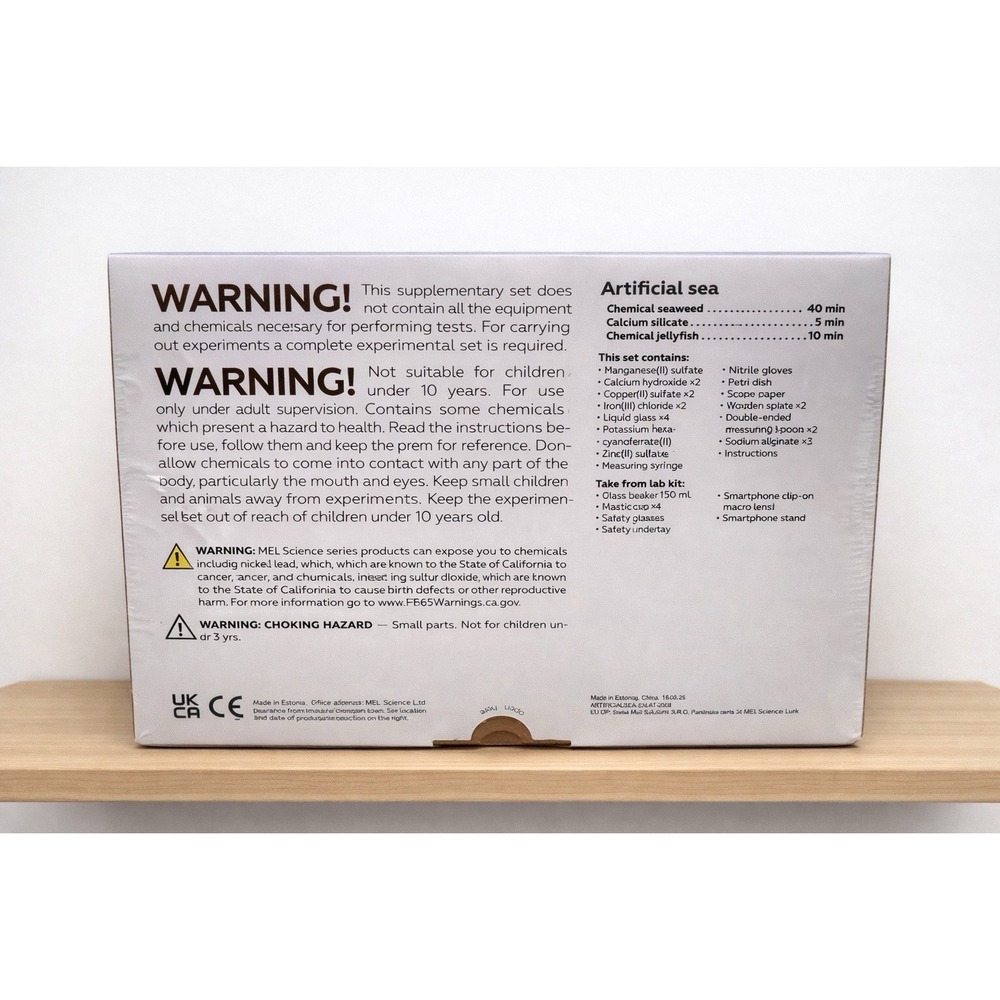 MEL Science Artificial Sea Chemistry Kit 10+ STEM Experiment Set New Sealed - Picture 2 of 4