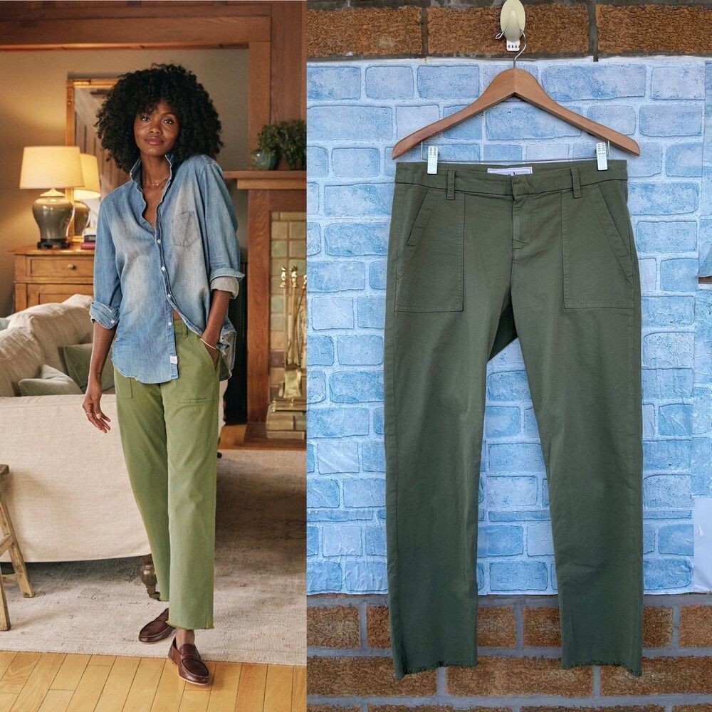 Frank & Eileen Blackrock, The Italian Utility Pant, Green size 8