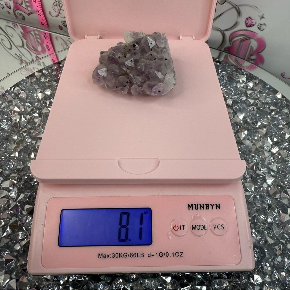 Raw Amethyst Crystal Cluster - Light Purple Geode Specimen - Picture 5 of 5