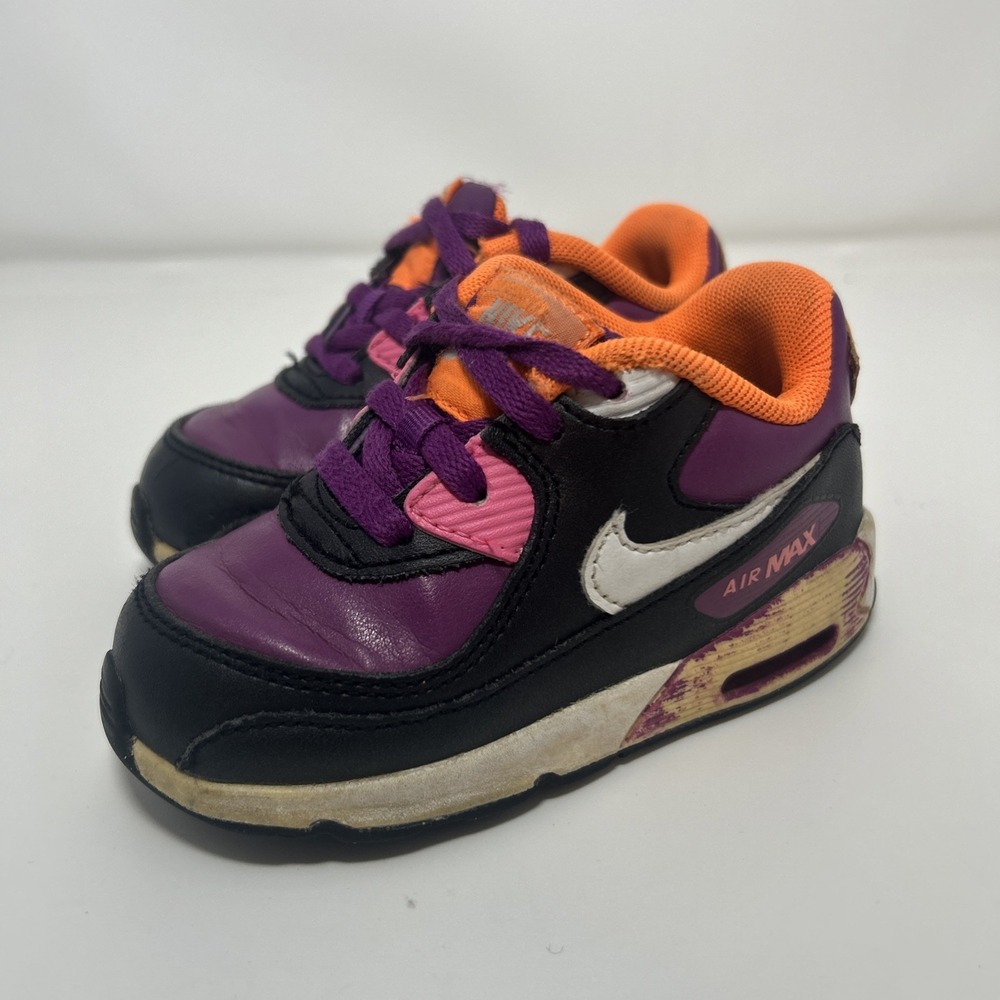 Nike Air Max 90 Sneakers (TS) Size 7C 'Bold Berry' Purple/Orange 345017-504