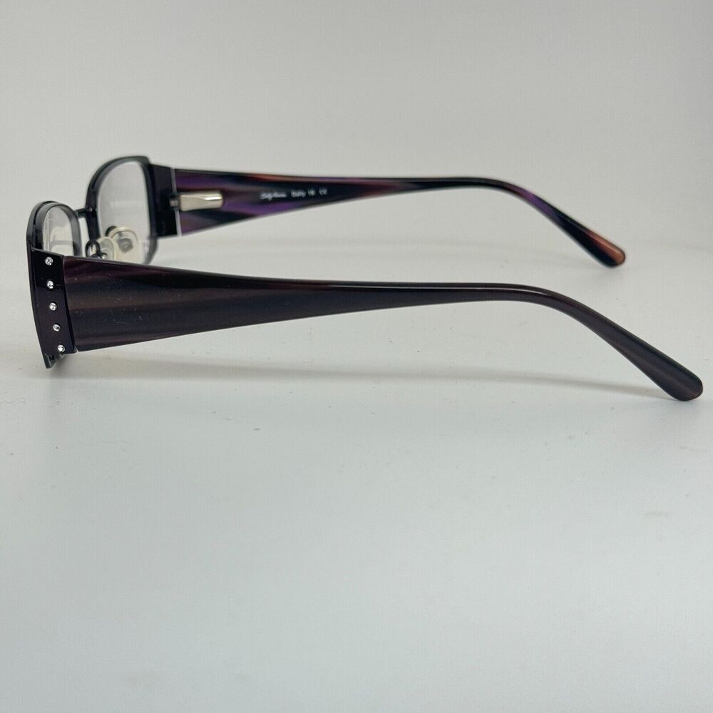 Sally Hansen Eyeglasses Frame Women Always Amethyst Rectangle 51-17-135 H14984 - Picture 2 of 8
