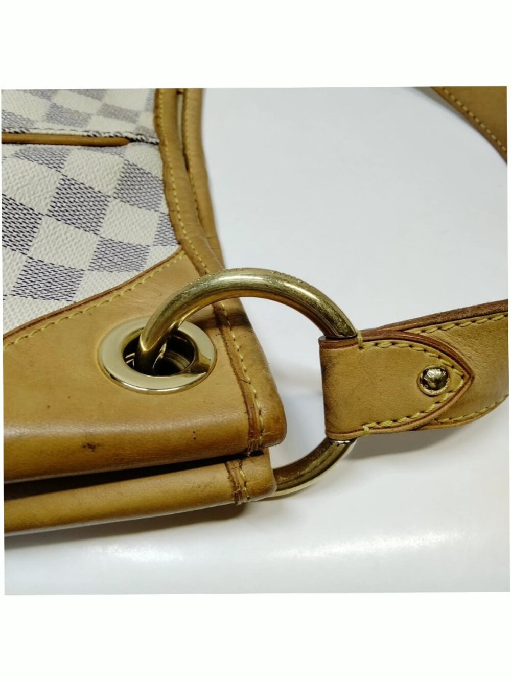 Authentic Louis Vuitton Galliera GM Damier Azur Hobo Shoulder Bag Large LV Tote - Picture 9 of 16