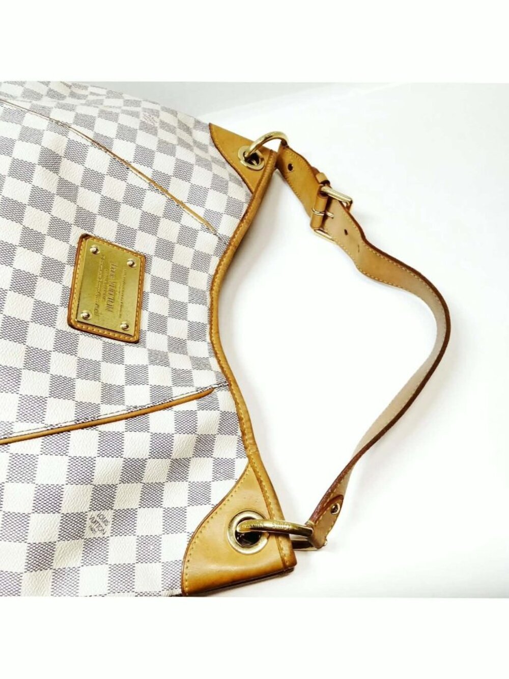 Authentic Louis Vuitton Galliera GM Damier Azur Hobo Shoulder Bag Large LV Tote - Picture 6 of 16