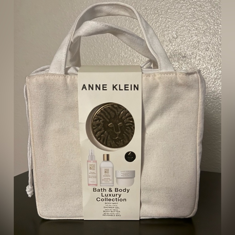 🌸 Anne Klein Bath & Body Luxury Collection Gift Set Floral Bouquet Reusable Bag