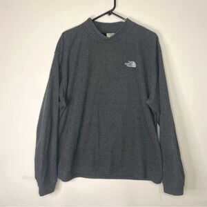 Men's The North Face Pull Over Gray Sweater Hiking Outdoors Size Large Crew Neck