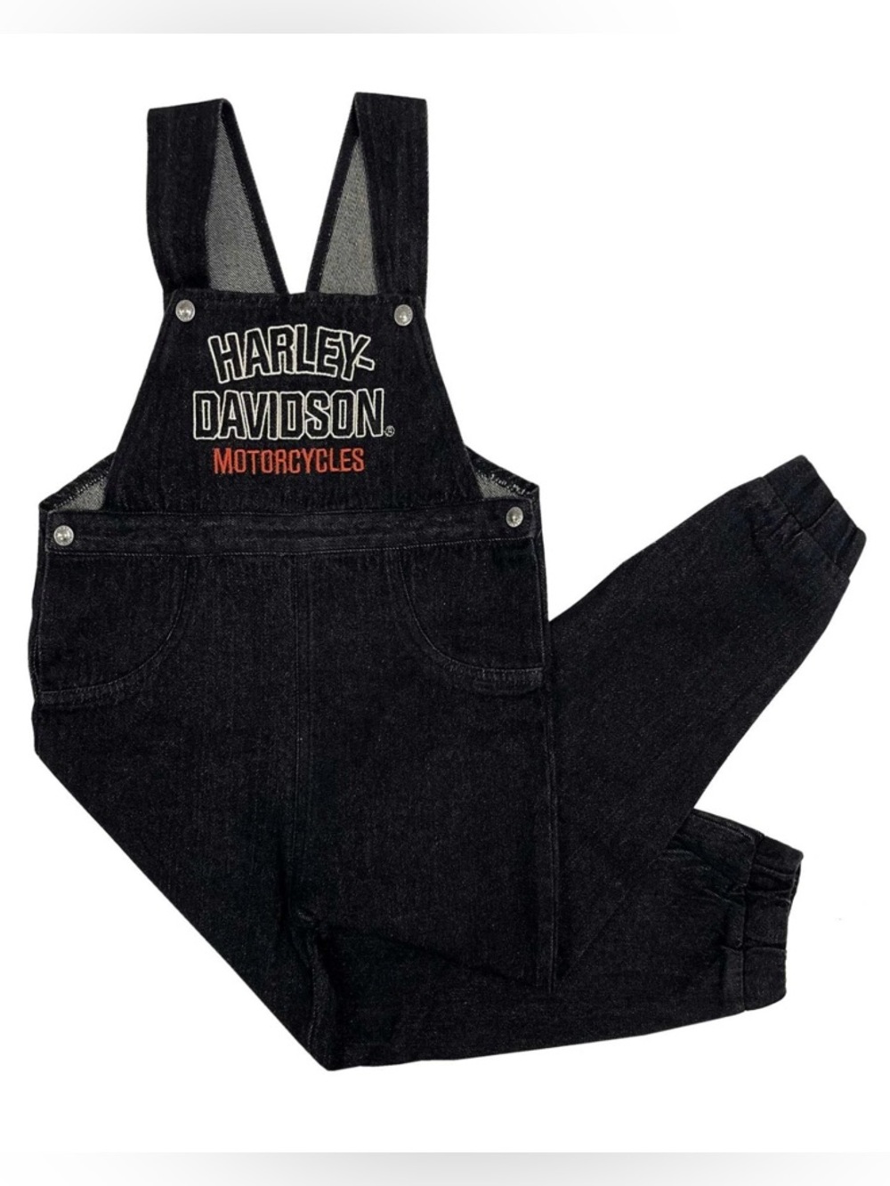 Harley-Davidson Little Baby Embroidered
Denim  Overalls - Black (9-12)M