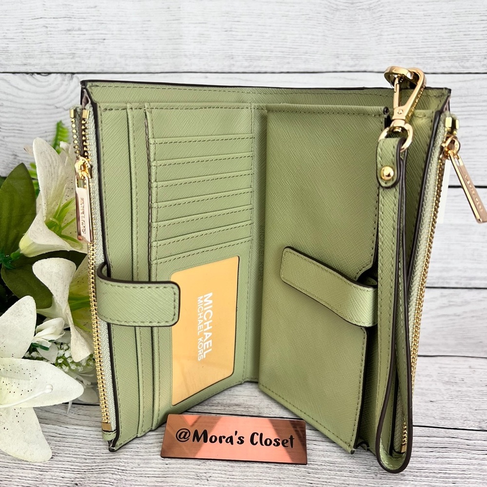 Michael Kors Light Sage Wallet/Wristlet - Picture 4 of 10