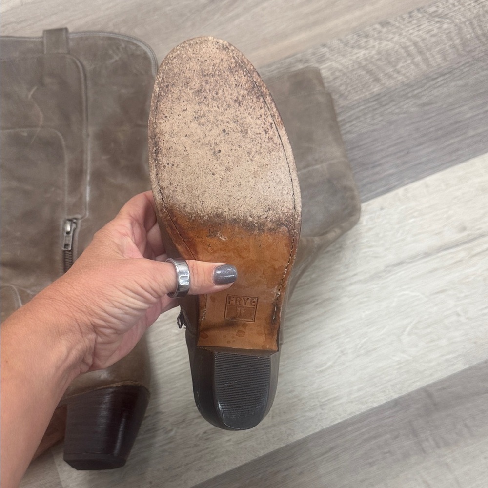 🍁☀️Grey/Brown Knee-High Women's Boots - Picture 4 of 5