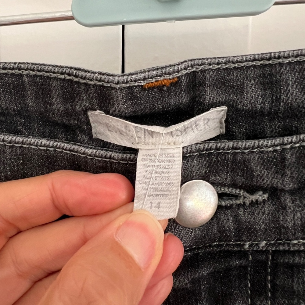 Eileen Fisher Charcoal Straight-Leg Jeans - Picture 4 of 7
