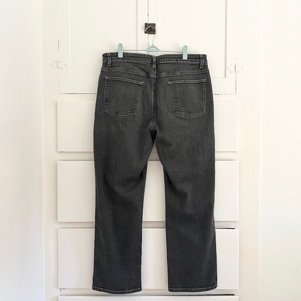Eileen Fisher Charcoal Straight-Leg Jeans - Picture 5 of 7