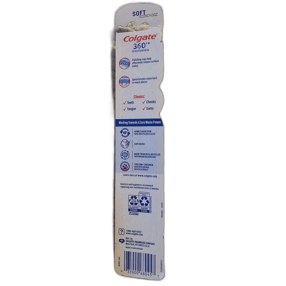 Colgate 360 Optic White Whitening Toothbrush - Soft NEW - Picture 2 of 2
