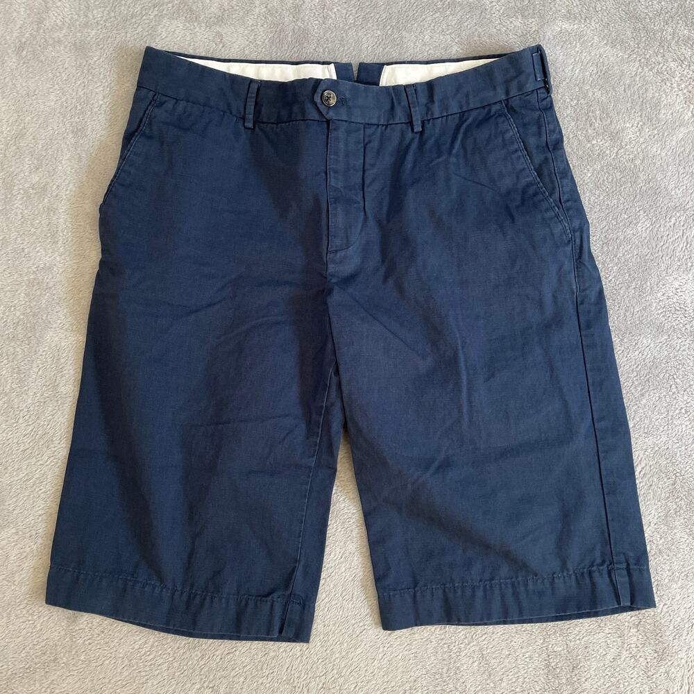 J Lindeberg Shorts Mens 32 Blue Linen Blend Golf Activewear Casual Classic