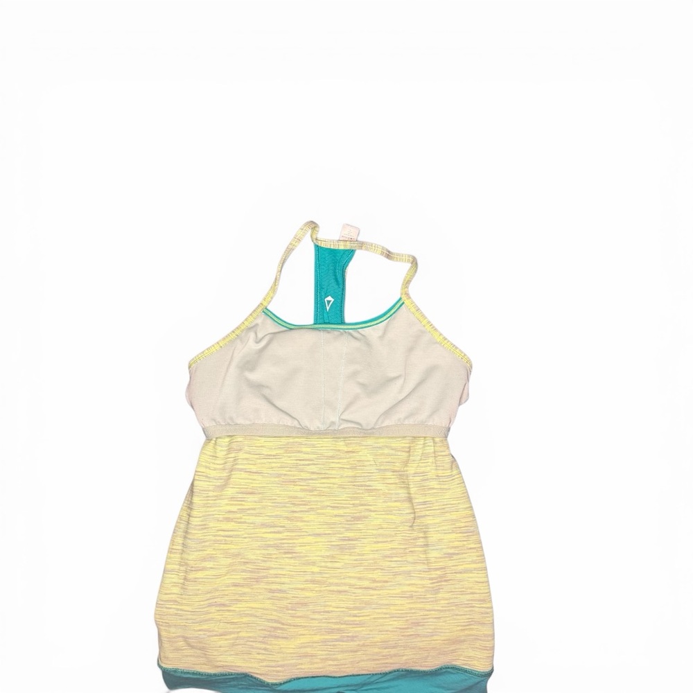 lululemon athletica / ivivva - Teal Tank with Lime Trim - Picture 3 of 8
