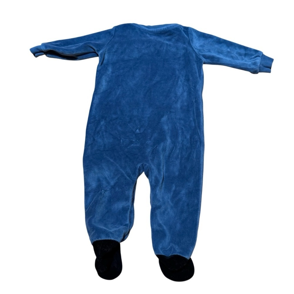 Koala Baby Blue Christmas Pajama Footed Penguin Soft Velour Baby Boy 3-6M - Picture 2 of 6