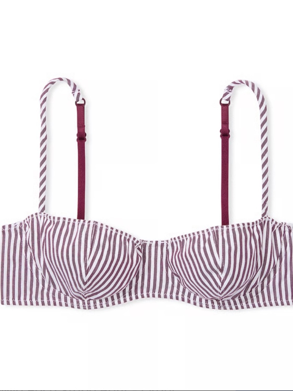 NWT PINK Victoria’s Secret Striped Underwire Balconette Bra - Wild Rose Stripe