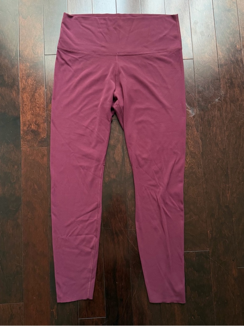 Nike Dri-Fit Cropped Leggings Size L Burgundy Maroon Workout Gym Yoga Pants Soft