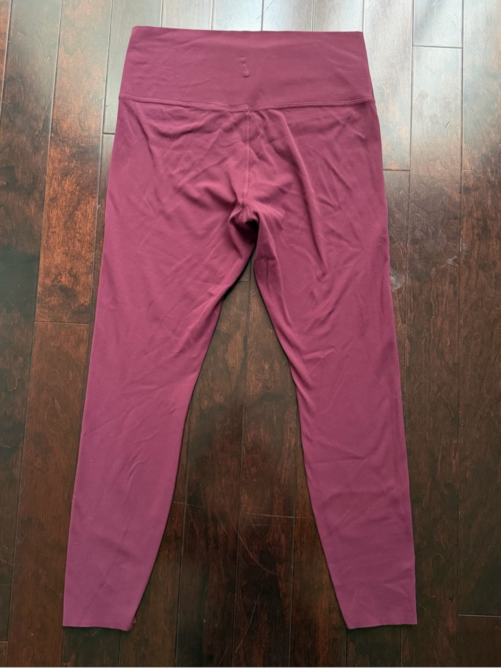 Nike Dri-Fit Cropped Leggings Size L Burgundy Maroon Workout Gym Yoga Pants Soft - Picture 3 of 6