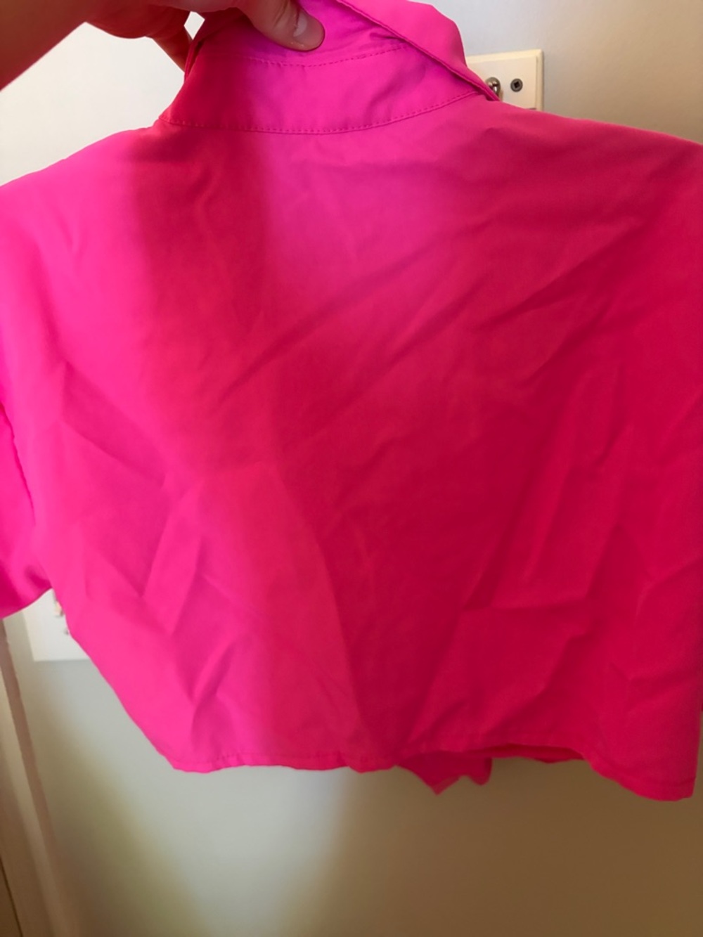 SHEIN Bright Hot Pink Button-Up Set - Picture 4 of 7